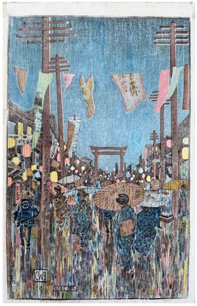 Japanese woodblock Print Charles Bartlett (1 of 4)