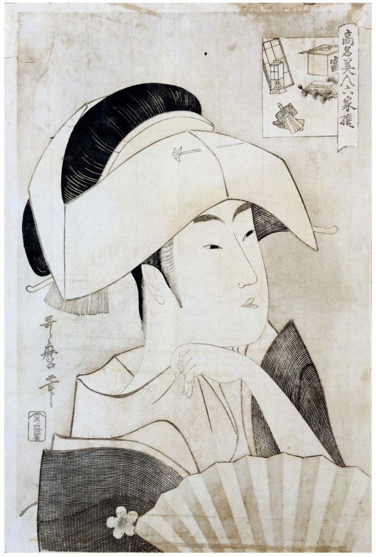 Japanese Woodblock Print Kitagawa Utamaro (1 of 4)