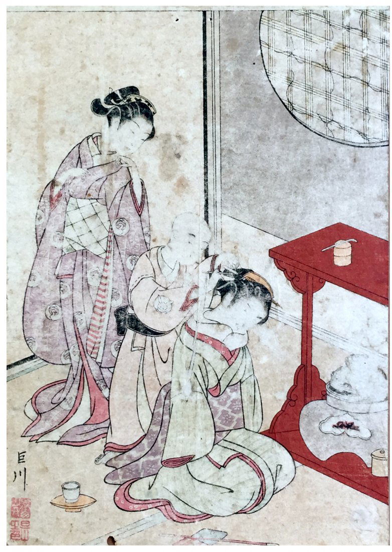 Japanese Woodblock Print Suzuki Harunobu (1 of 4)