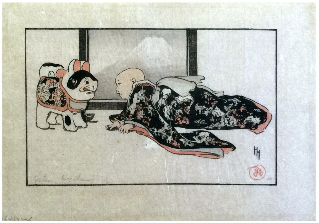 Japanese Woodblock Print Helen Hyde (1 of 3)