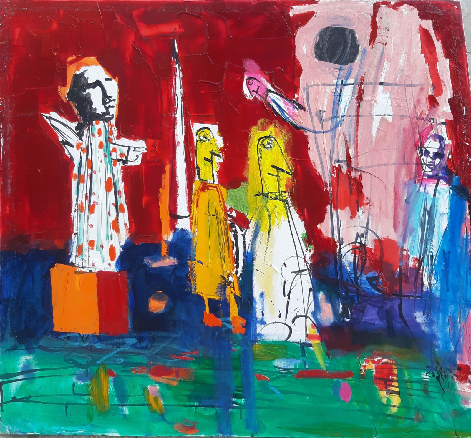 Shay Kun, Israel (Born in 1974): Untitled, acrylic on canvas, 80X100 cm, signed