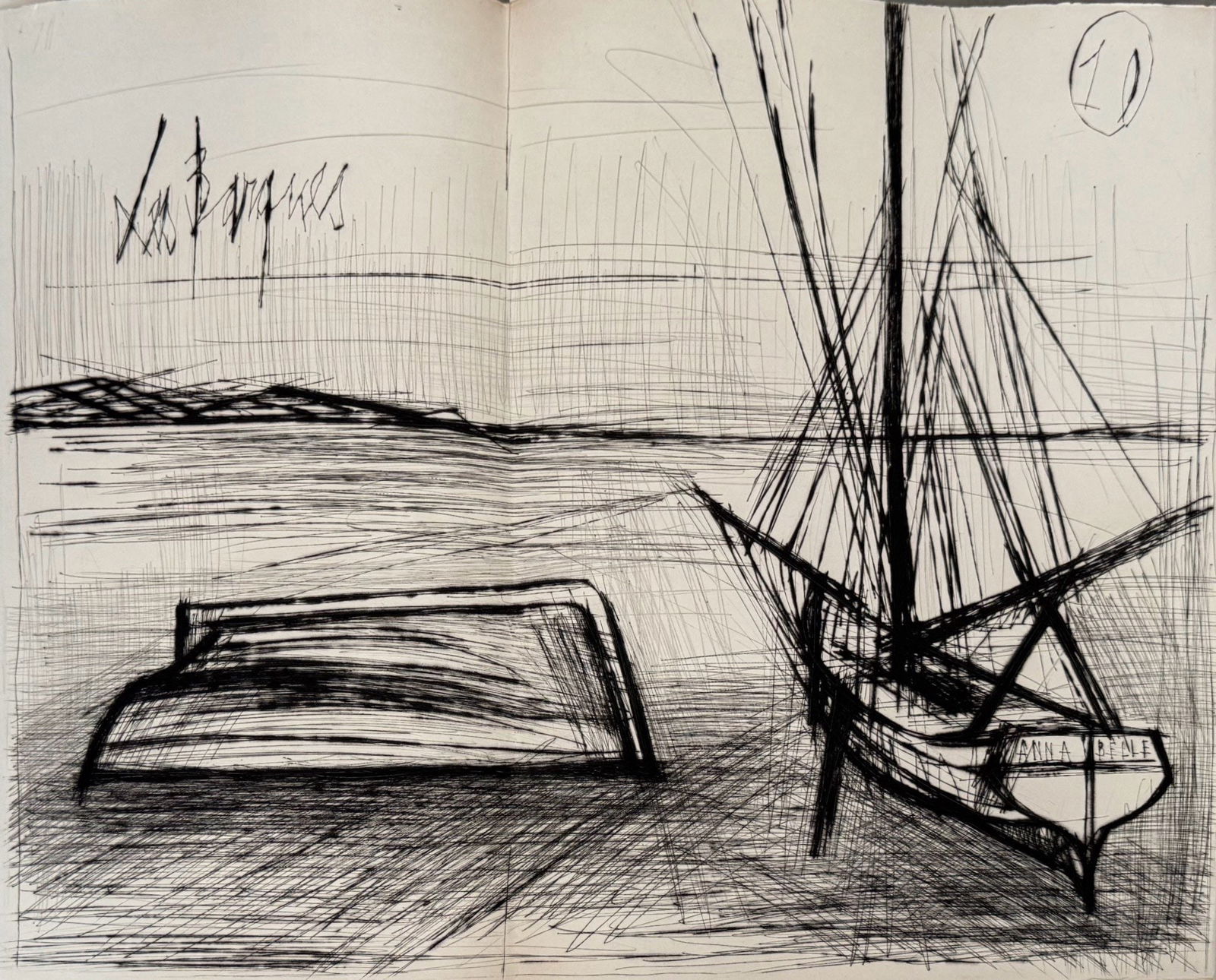 Bernard Buffet: Very rare: Bernard Buffet – Saint-Cast, Souvenirs d’enfance (1962)An exceptionally rare numbered limited edition by Bernard Buffet, comprising 16 drypoint etchings (pointes sèches). As customary