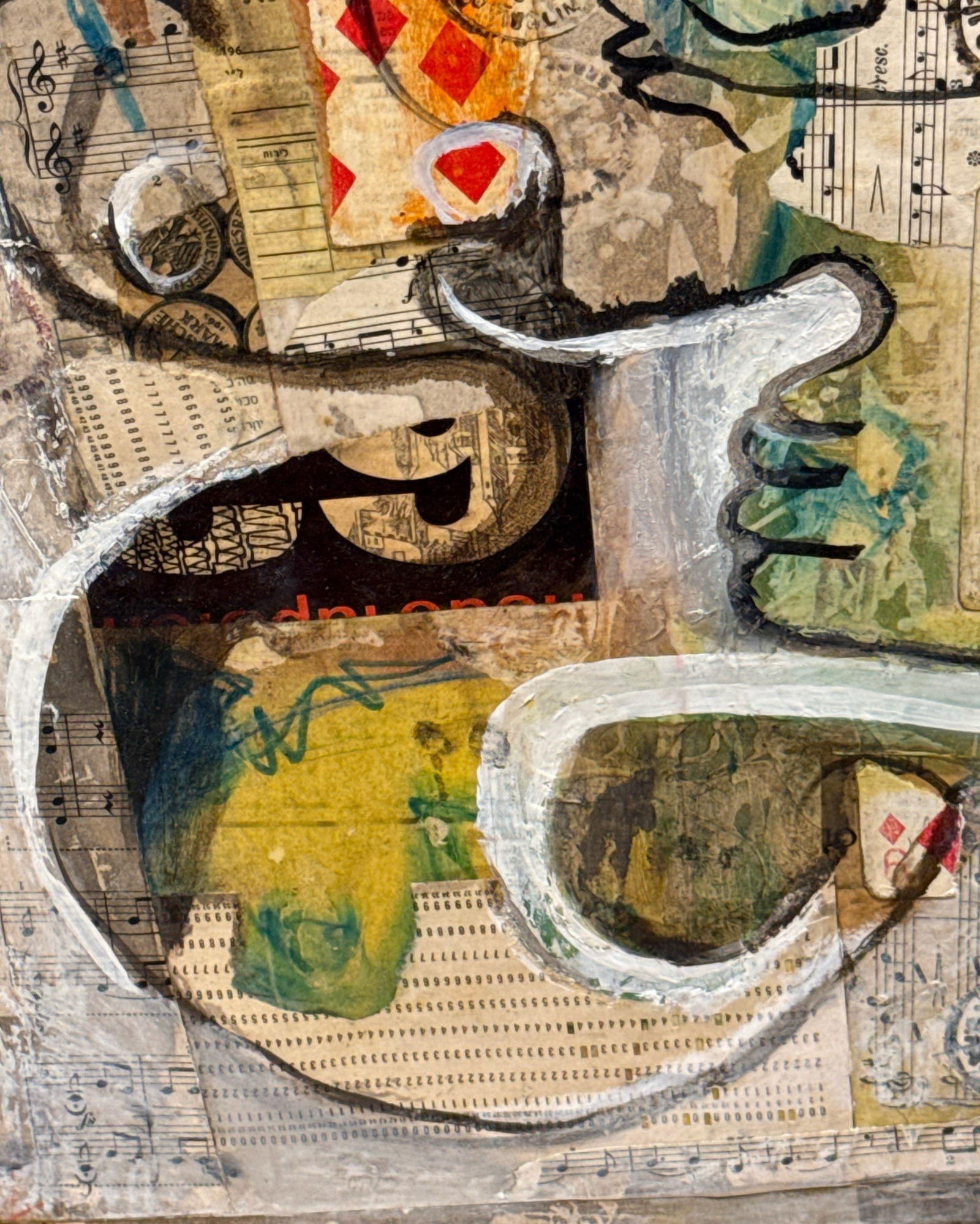 Michael Druks, Israeli art, Important 1967 Assemblage, Signed - 2