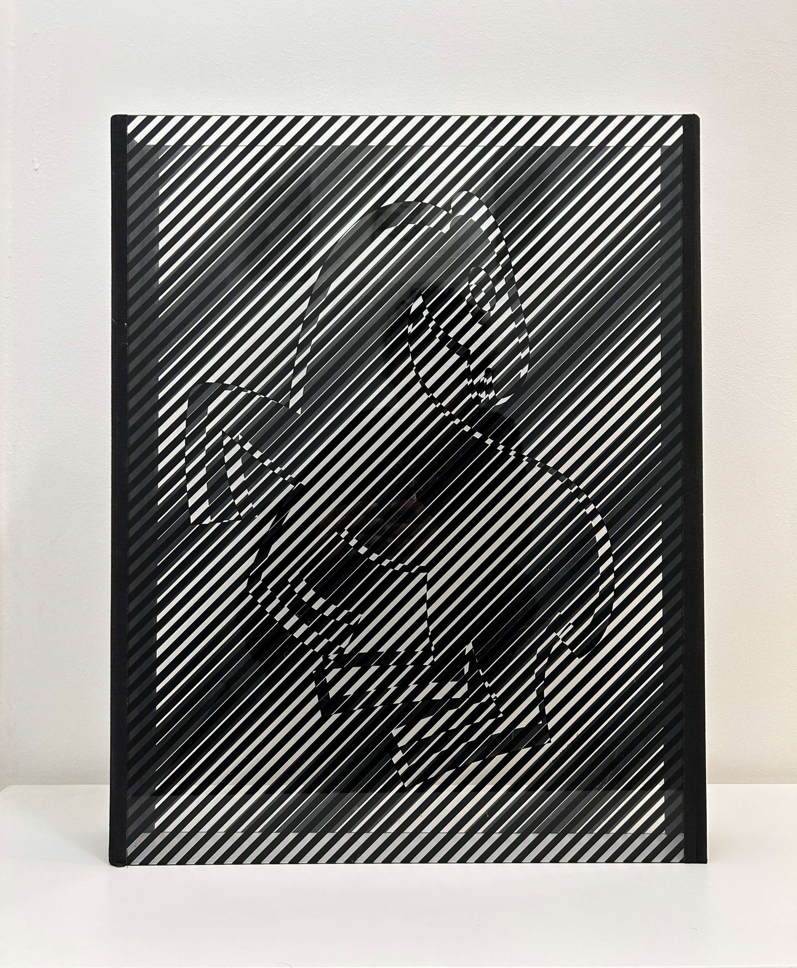 Victor Vasarely: Zebra, screenprint on Plexiglas / acrylic, a sculptural object that can be displayed in several positions.Victor Vasarely (1906–1997), one of the most central and influential figures of Op Art, pres