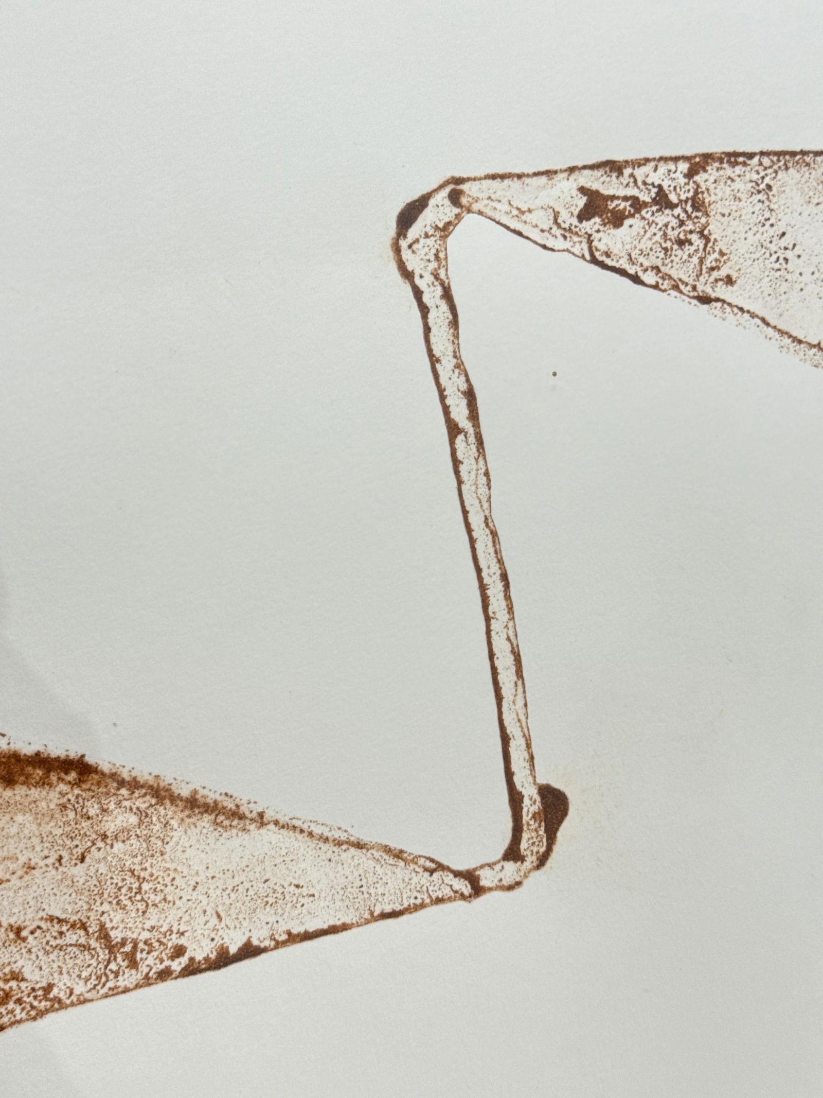 Micha Ullman, Israeli art, "Hamra" Earth on Paper, Signed & Dated 1997 - 2