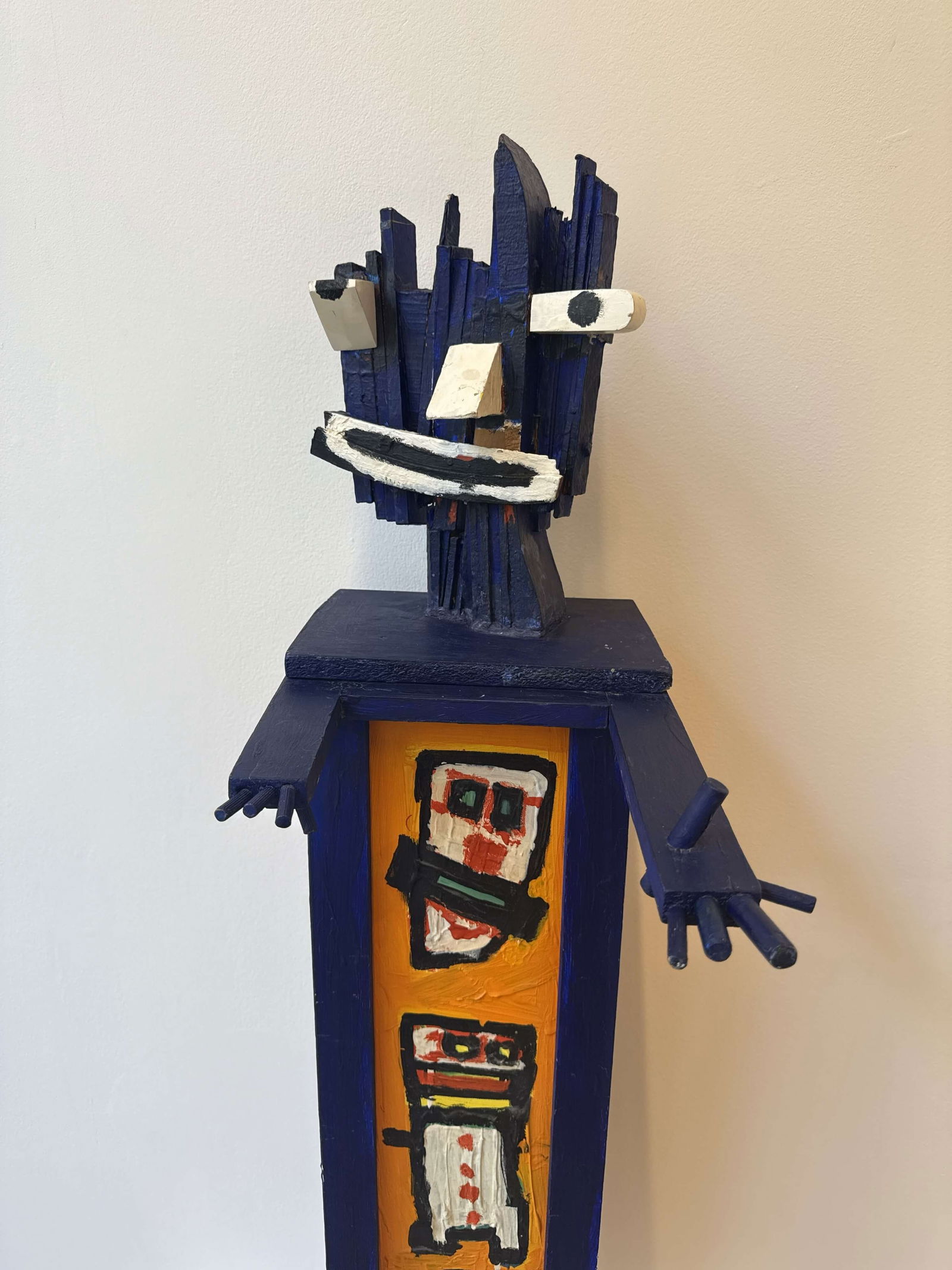 Leo Ray, Israeli Art, Rare "Cubist" Assemblage, Oil on Canvas & Wood, Signed - 3