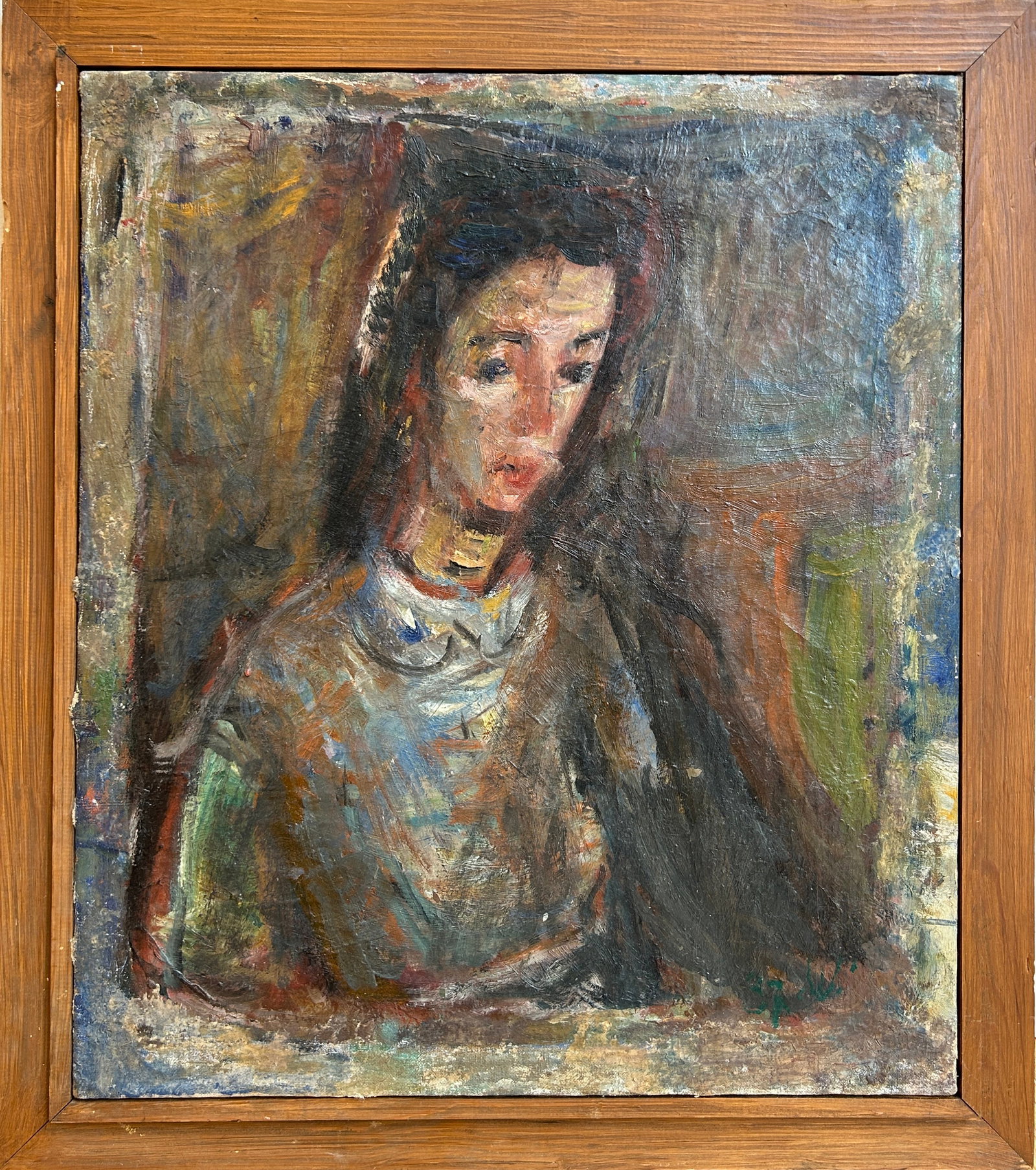 Yehezkel Streichman, Israeli - Lithuania, Double-Sided Oil on Canvas: Yehezkel Streichman Double-sided painting! 1) "Cila", oil on canvas, approx. 50x40 cm, signed and dated 1937. An early and characteristic work by the artist, showing the influences of French art from