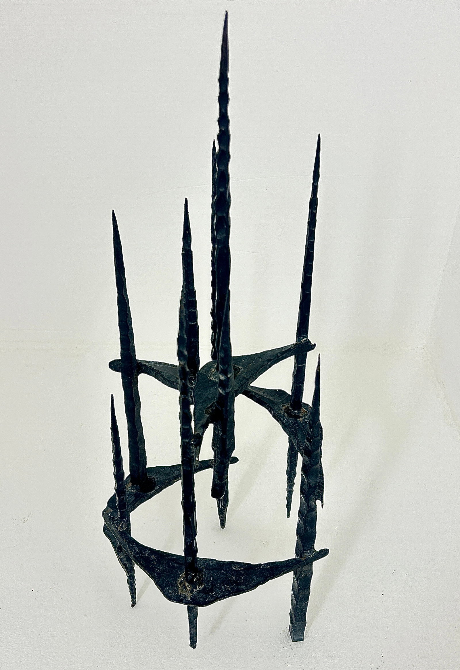 David Palombo, Israeli - Jewish, Modernist Brutalist Hanukkah Menorah (1 of 5)