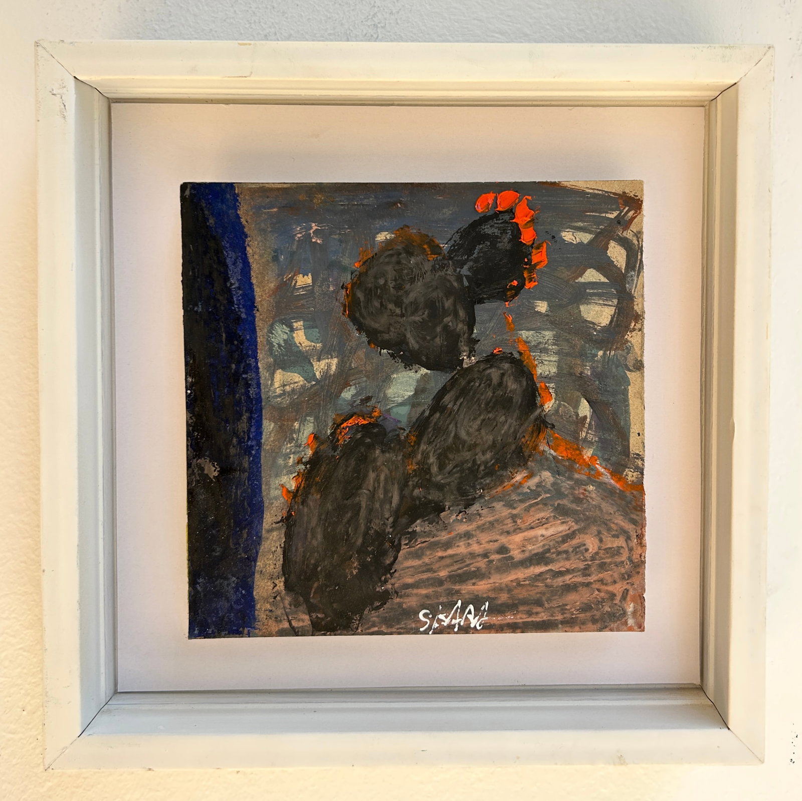 Saleh Al Kara, Israeli, Oil on Cardboard (1 of 3)