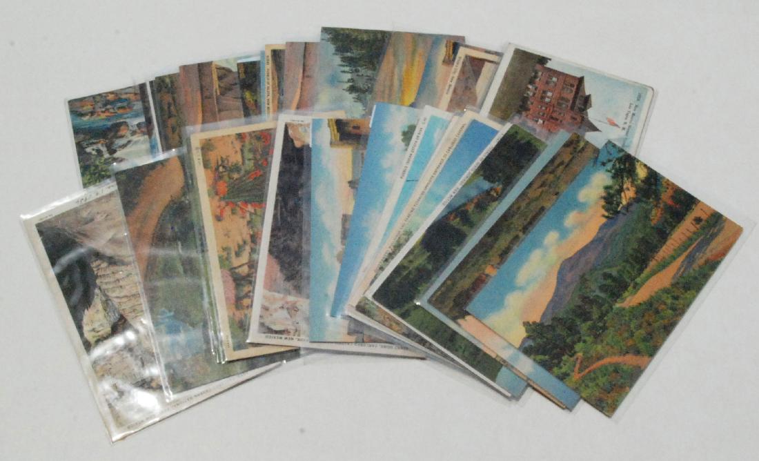30+ Pc ANTIQUE NEW MEXICO ASST POSTCARDS: This antique and vintage postcard group is part of a large dealer collection we are selling during this auction - check out our other auctions to view more antique decorative and photographic postcard