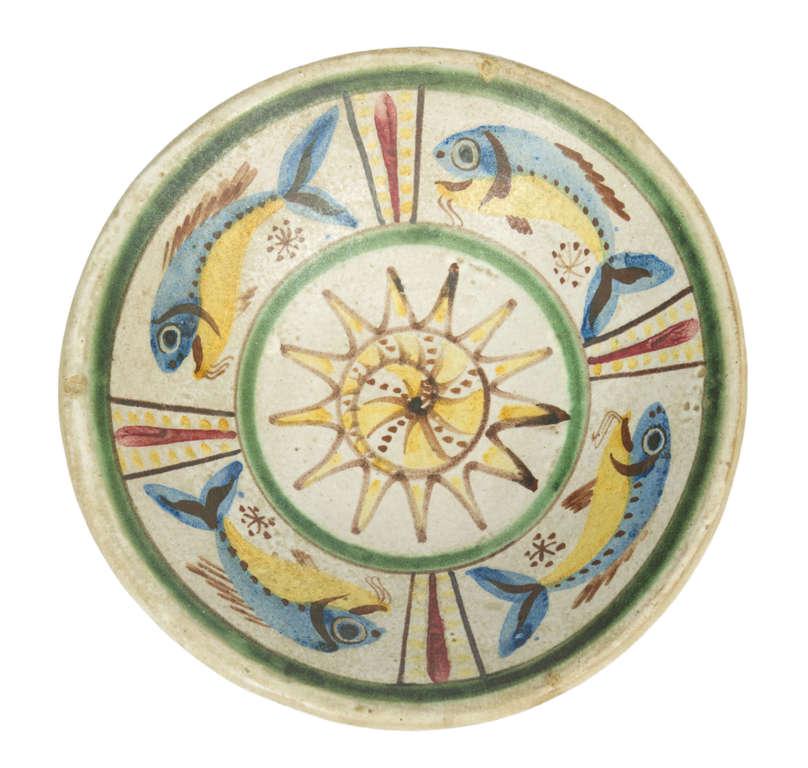 Decorative ceramic plate "Fish" (1 of 4)