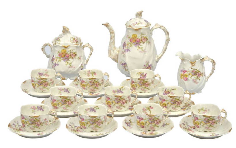 French Limoges porcelain coffee set for ten people, (0210) on May 28