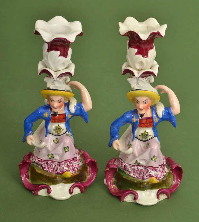 Porcelain candlesticks "Chinese" (2 pcs.) (1 of 4)