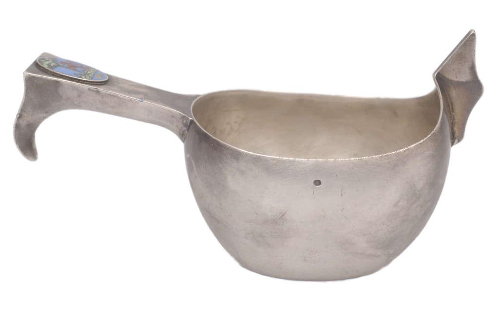 Silver cup with enamel, - (1 of 7)