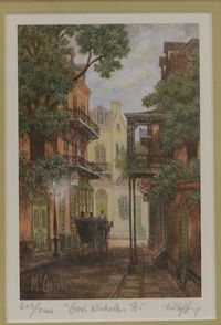 Signed print of Gov. Nichloas St. in New Orleans b: Signed print of Gov. Nichloas St. in New Orleans b