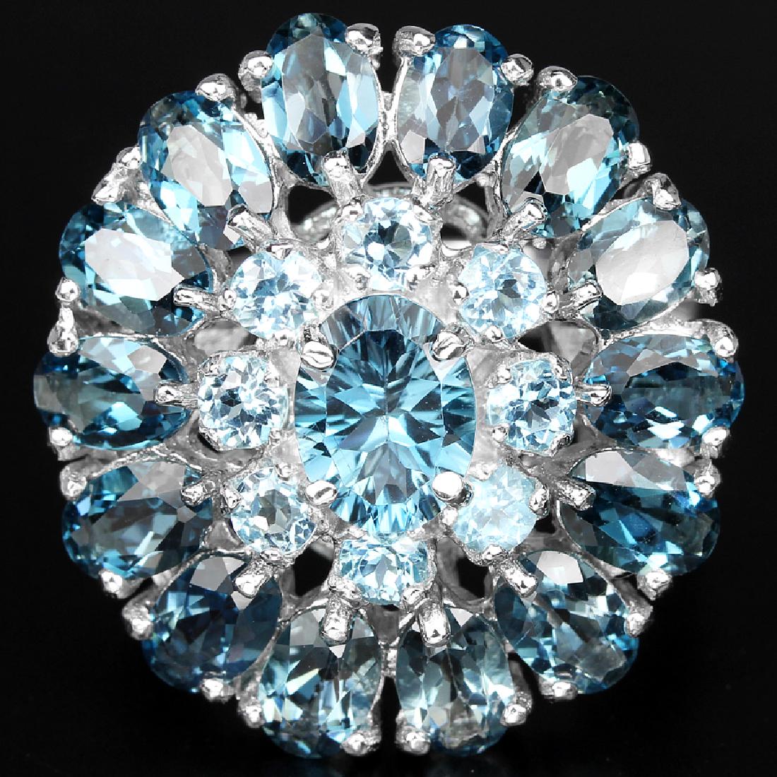 Natural London & Sky Blue Topaz Ring (1 of 3)