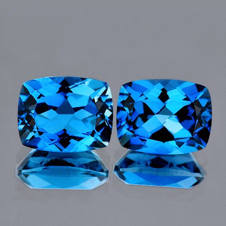 Natural AAA Swiss Blue Topaz Pair 9x7 mm - VVS (1 of 1)