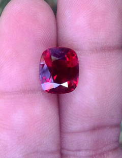 Full Fire Red Cushion Garnet 6.50 Carats: 100% Eye clean Stone with Very good Luster .......Weight : 6.50 Carats; Size : 11.1 X 9.3 X 7.5 MM;Shape : Cushion;Color : RED;Cut : Excellent ;Clarity : VVS / Eye clean ;Origin : Sri Lanka ;Comment