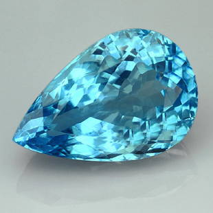 Natural Swiss Blue Topaz 41.40 carats - VVS: Natural Swiss Blue Topaz 41.40 carats - VVS........Pear Shape....Size26x16x12mm; It is ready to be made into a gorgeous piece of fine jewelry, collections or gifts!.....Exquisite cut. It is very rare