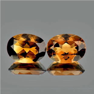 Natural Smoky Topaz Pair 15.10 (16 x 12 MM) Ct - VVS: Natural Smoky Topaz; WEIGHT : 15.10 SHAPE : Oval SIZE ( L x W x D ) : 16.00 x 12.00 mm QUANTITY : 2 pieces (Perfectly Matched Pair) COLOR : Champagne CLARITY : {Flawless-VVS1} ORIGIN : Brazil