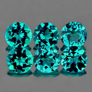 Natural Paraiba Green Blue Apatite: Natural Paraiba Green Blue Apatite ...WEIGHT : 2.54 SHAPE : Round SIZE ( L x W x D ) : 4.70 mm; QUANTITY : 6 pieces(Perfectly Match Set); COLOR : Paraiba Green Blue AAA COLOR; CLARITY : IF-VVS1