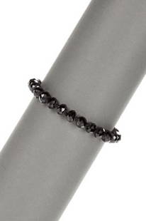 Diamond Polished Black Spinel Bracelet: Diamond Polished Black Spinel Bracelet - ...8mm size beads...AAA quality...single line.....Israeli cut.