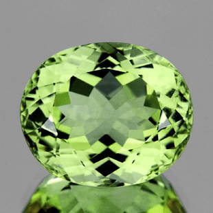 Natural Canary Green Apatite 3.65 Carats - VVS: Natural Apatite........... WEIGHT : 3.65 cts SHAPE : Oval SIZE ( L x W x D ) : 10.50 x 8.62 x 5.50 mm QUANTITY : 1 pieces COLOR : Canary Green CLARITY : VVS1 ORIGIN : Russia HARDNESS : 5 LUSTER :