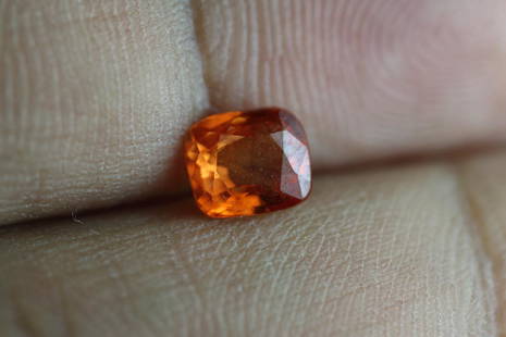 Natural Fire Orange Cushion Sapphire 1.20 Carats: Natural Fire Orange Cushion Sapphire 1.20 Carats...100% natural earth mined.....Origin - Ceylone