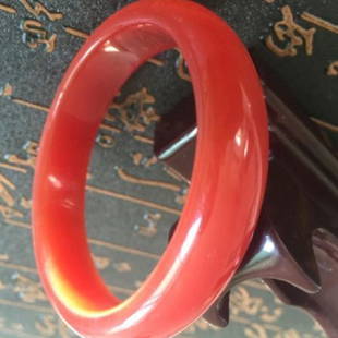 Natural Chinese Jade Orange/Red Bangle: Natural Chinese Jade Orange/Red Bangle ...............