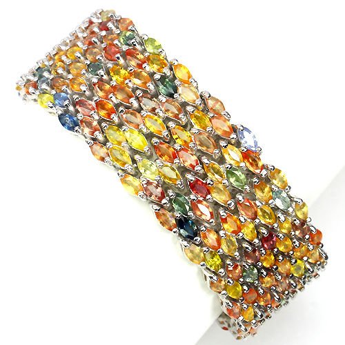 Natural Fancy Sapphire 374 Carats Bracelet (1 of 3)