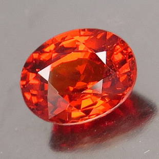 Natural Orange Spessartite 1.45 ct (7.3 x 5.6 mm) -VVS: Weight...1.45 ct; Dimensions - 5.6 x7.3 x4; Quantity-1; Shape-Oval; Color - Orange; Clarity-VVS; 