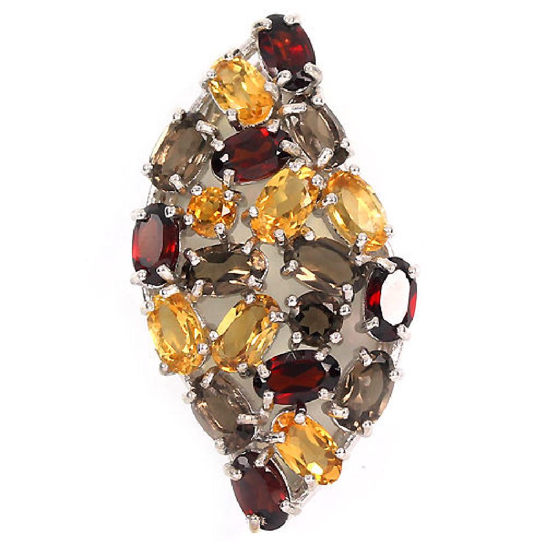 Natural Multi Gemstone Pendant (1 of 1)