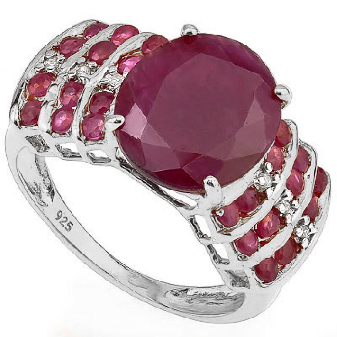 Genuine Ruby & Diamond Ring (1 of 1)