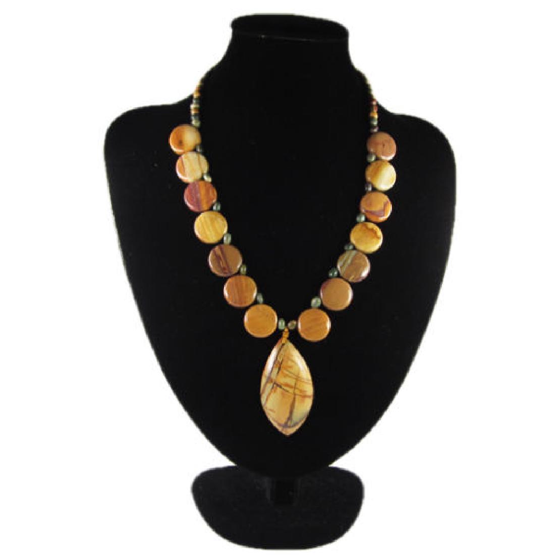 Natural Multi-Color Picasso Diamond Polished Necklace (1 of 4)
