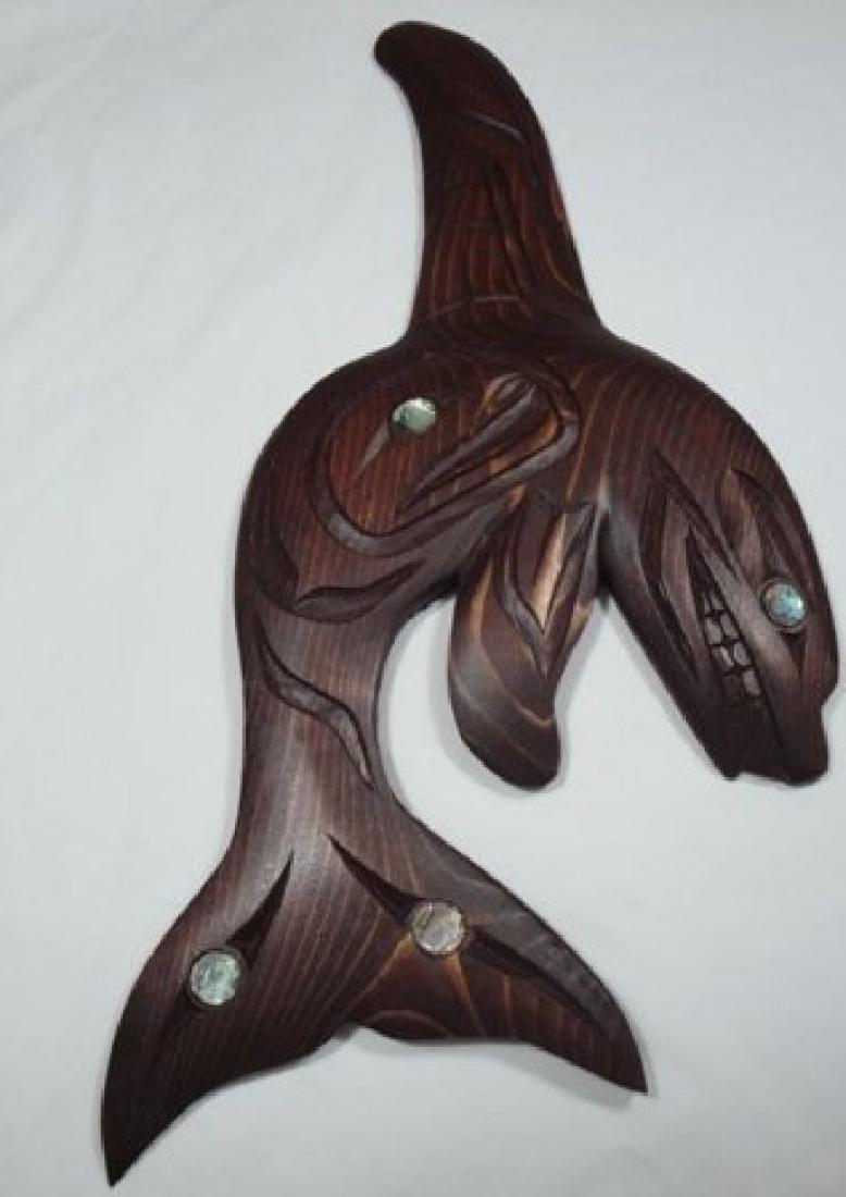 West Coast Native Killer Whale: West Coast native Killer Whale...red cedar......20" height by first nation artist...Brian Bob