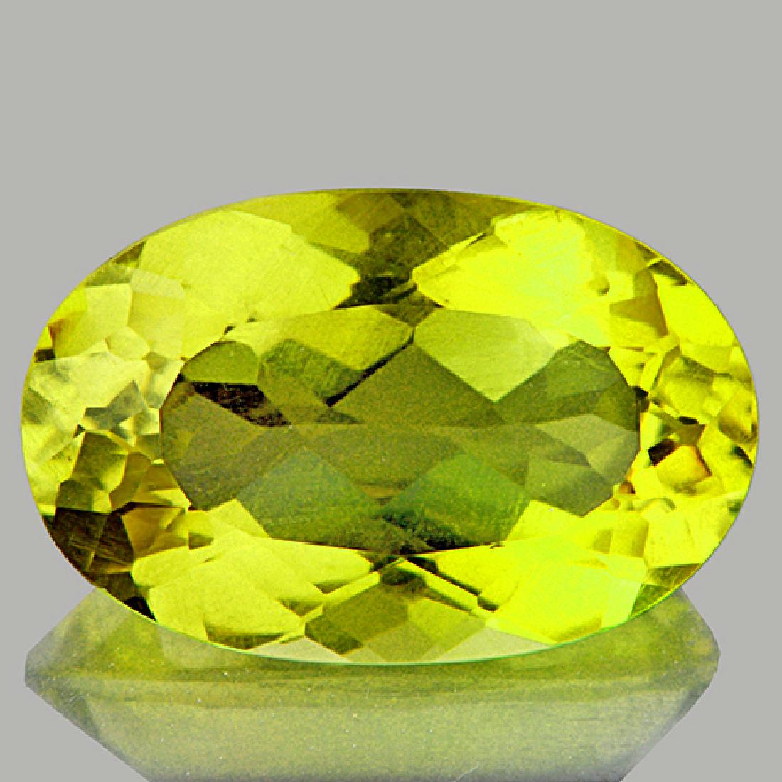 Natural Green Gold Lemon Quartz 19.20 Cts - VVS: Natural Lemon Quartz..... WEIGHT : 19.20 cts.... SHAPE : Oval.......... SIZE ( L x W x D ) : 22.27 x 14.40 x 10.05 mm........ QUANTITY : 1 pieces......... COLOR : Green Gold........... CLARITY : (Flaw