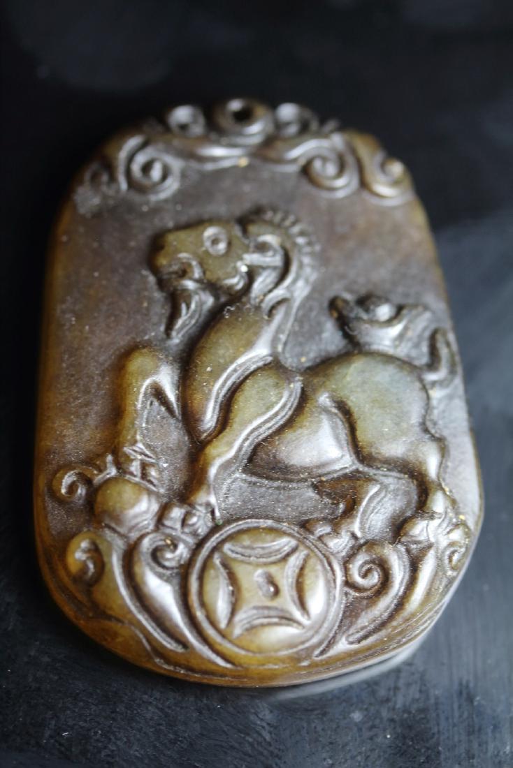 Old Chinese Jade Hand Carved Goat Pendant (1 of 1)