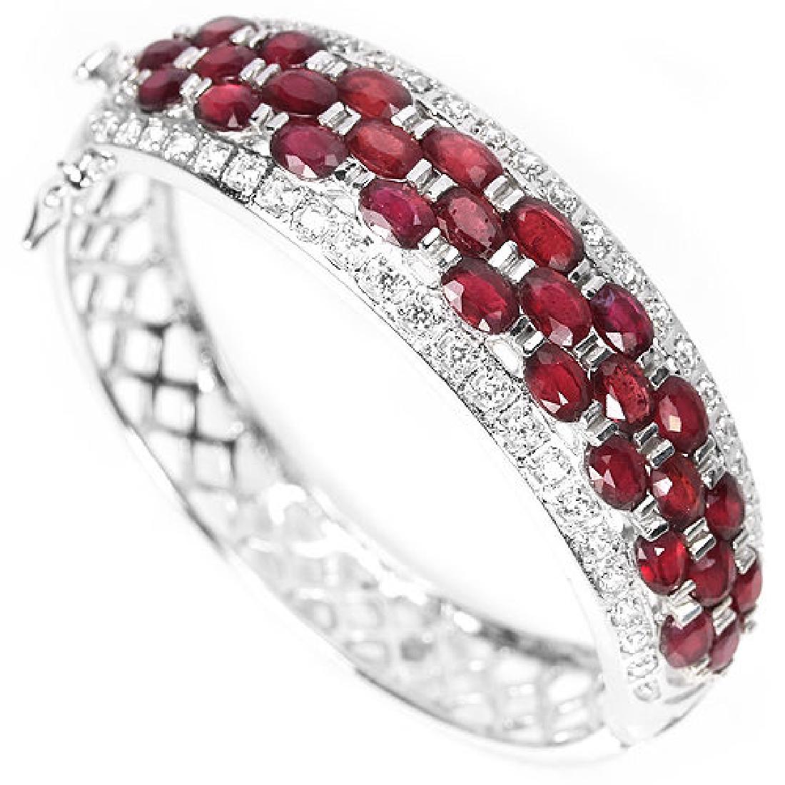 Natural Pigeon Blood Red Ruby Bangle (1 of 2)