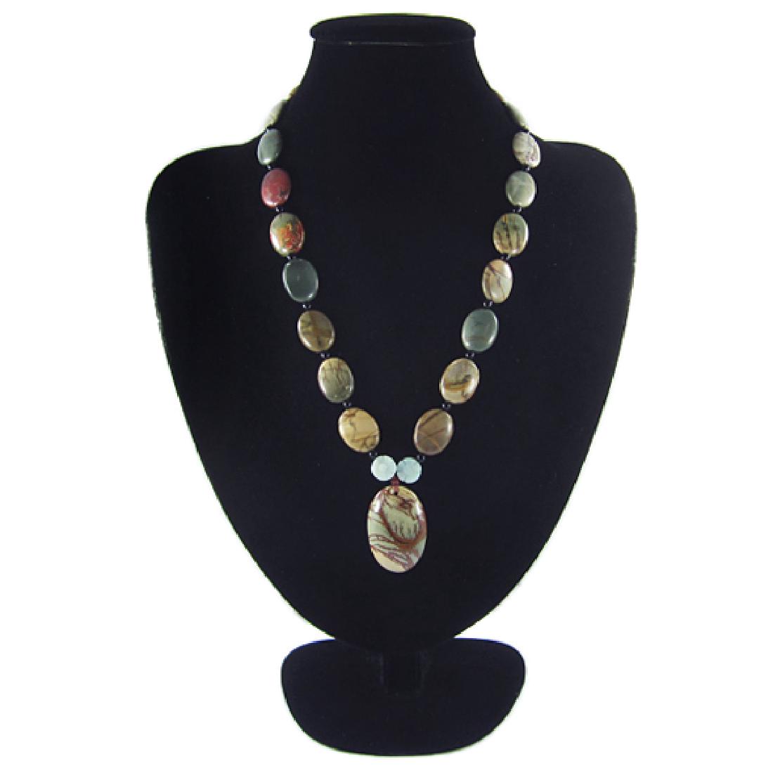 Natural Multi-Color Picasso Diamond Polished Necklace (1 of 4)