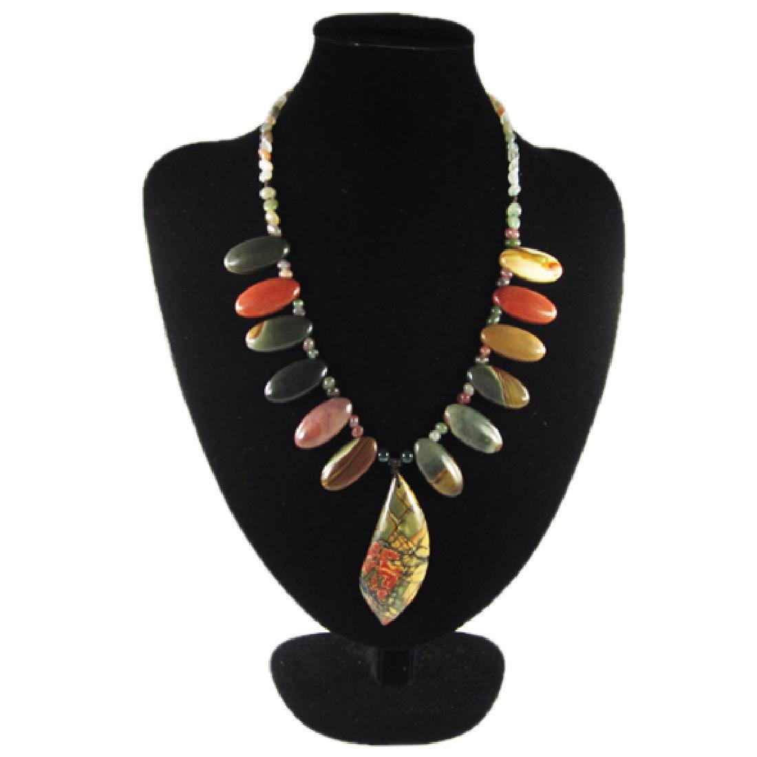 Natural Multi-Color Picasso Diamond Polished Necklace (1 of 4)