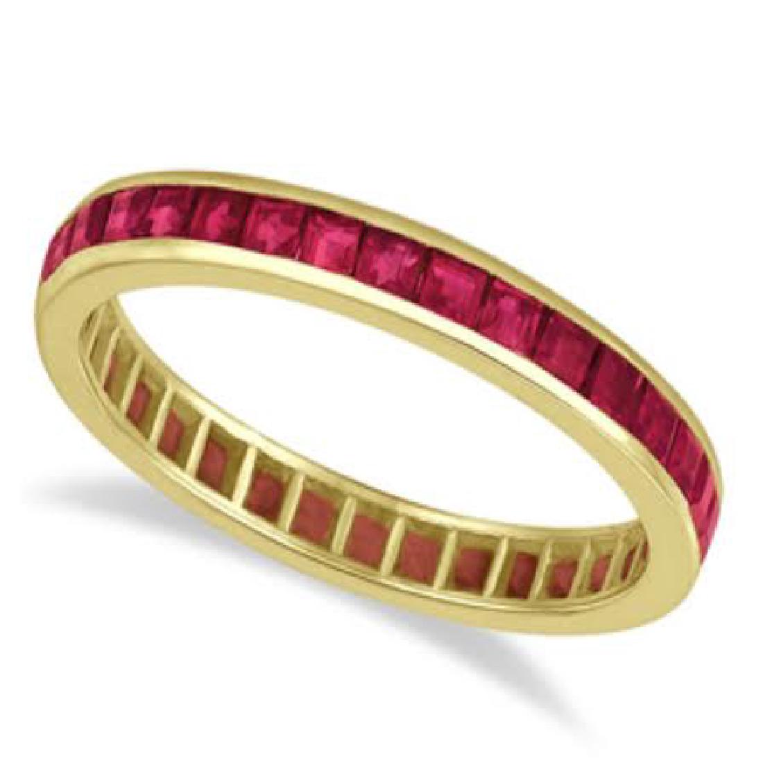 Natural Ruby & Solid Gold Eternity Band (1 of 1)