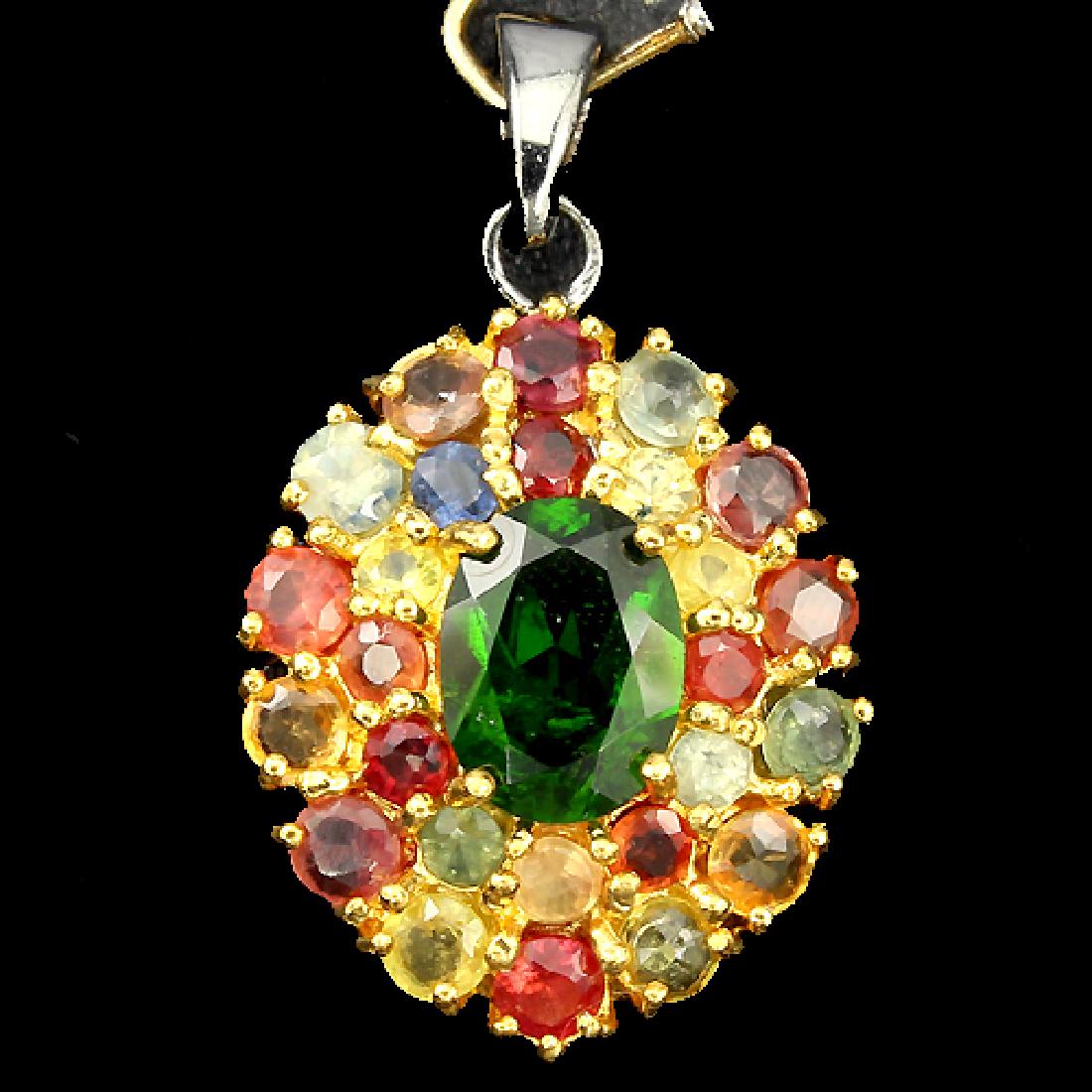 Natural Multi Gemstone Pendant (1 of 1)