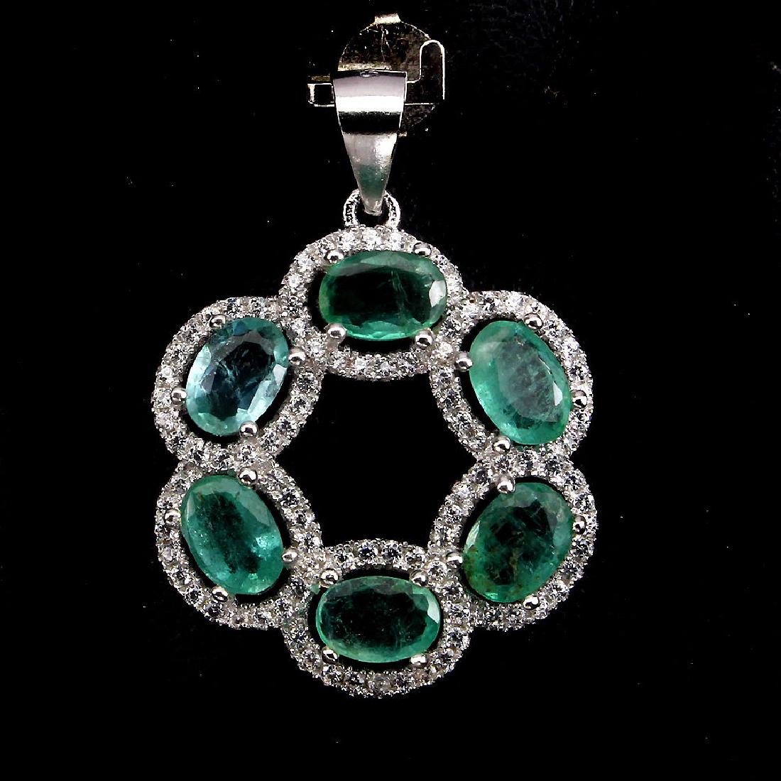 Natural Zambian Green Emerald 21 Carats Pendant (1 of 1)