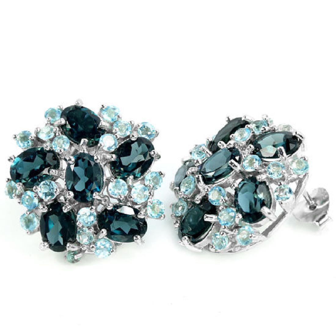 Natural London & Sky Blue Topaz Earrings (1 of 1)