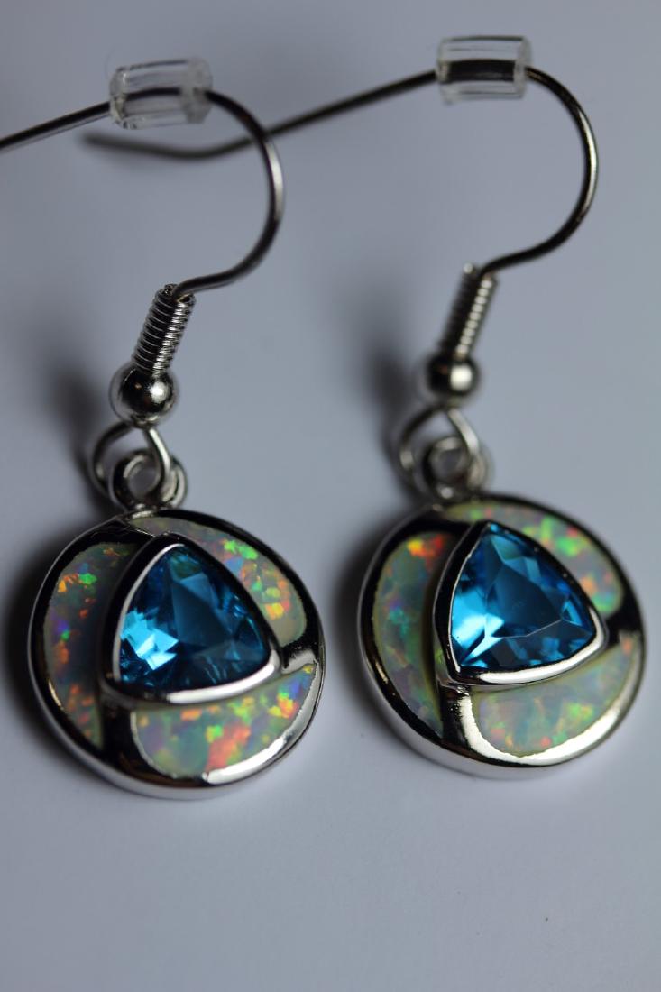 Stunning Fire Opal & London Topaz Earring (1 of 1)