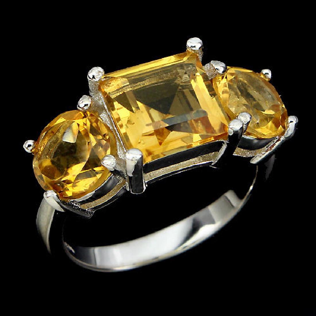 Natural  Golden Yellow Citrine Ring (1 of 1)