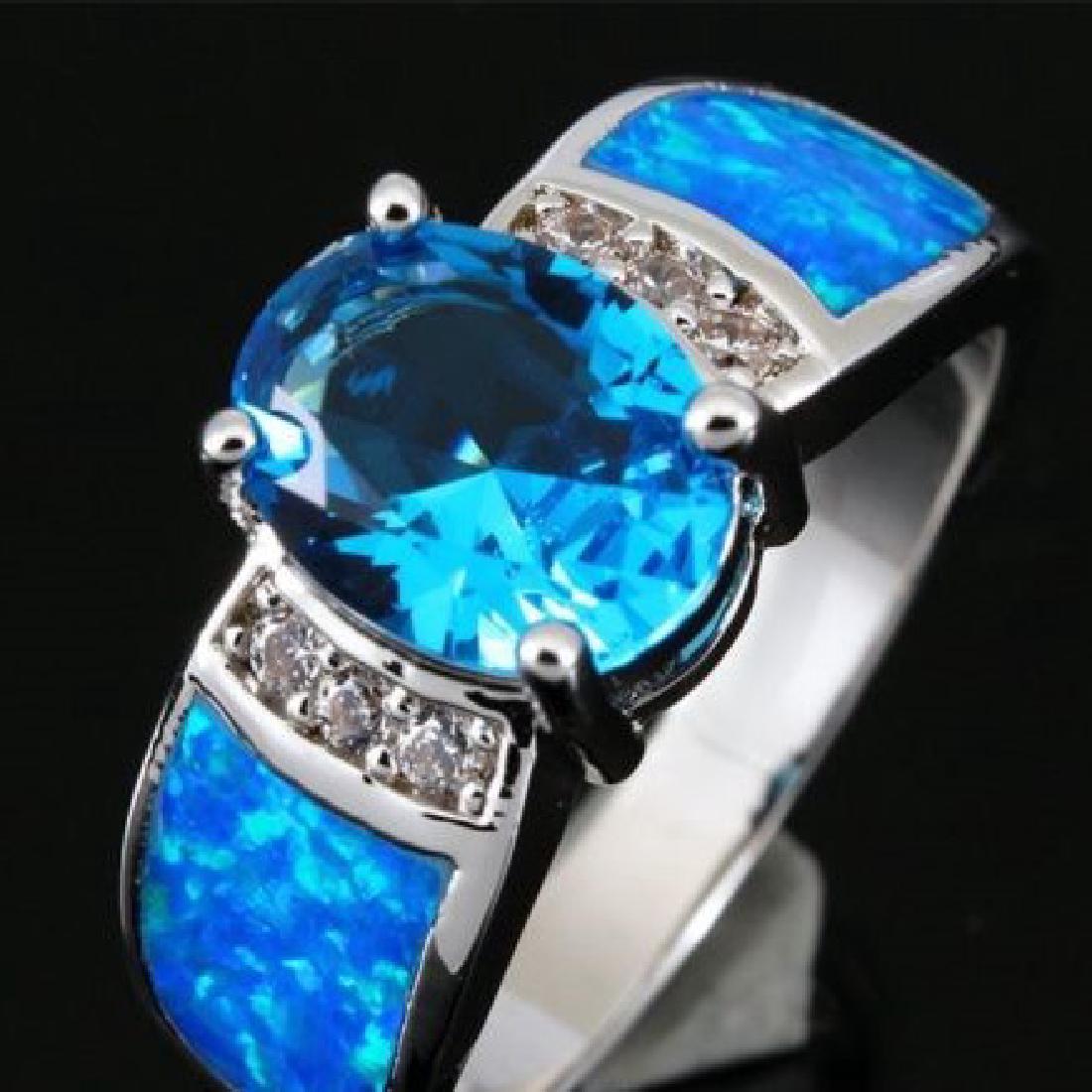 Stunning Fire Swiss Topaz  & Opal Ring (1 of 1)