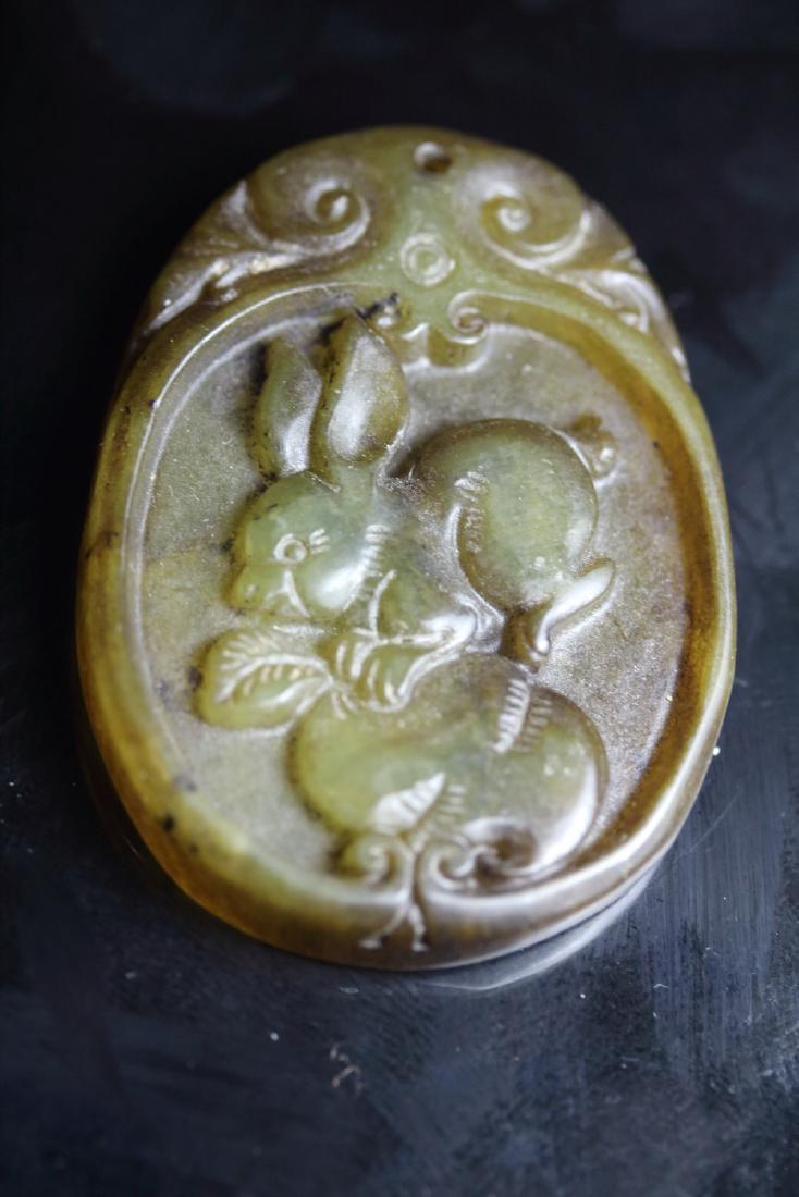Old Chinese Jade Hand Carved Rabbit Pendant (1 of 1)