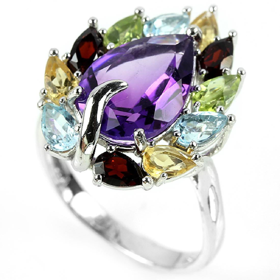 Natural Multi Gemstone Ring (1 of 1)