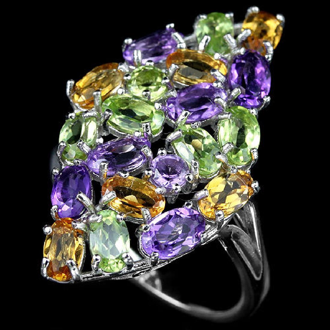 Natural Multi Gemstones Ring (1 of 1)